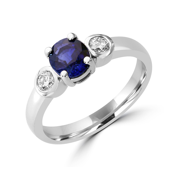sapphire ring with diamonds
