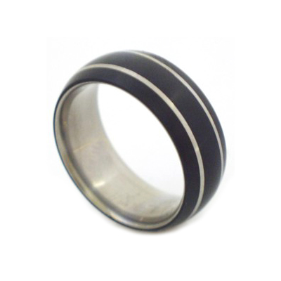 Black titanium rings