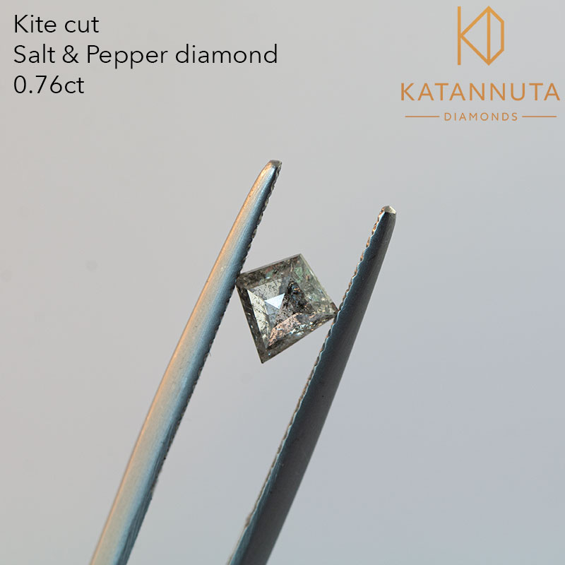 0.76ct kite cut salt and pepper diamond in South Africa