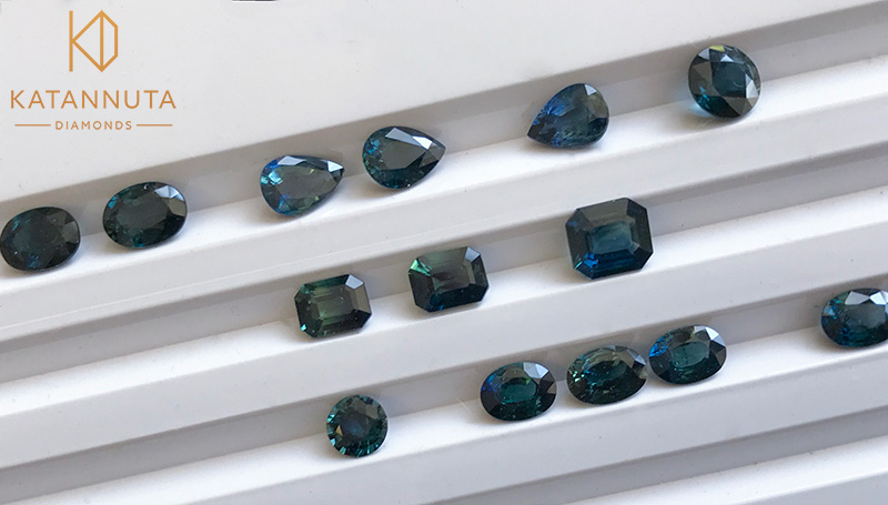 loose peacock sapphires